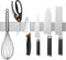 Fohil Magnetic Knife Holder for Wall, Stainless Steel 10 Inch Magnetic Knife Strip Wall Mounted Magnetic Knife Bar Drilling Magnetic Knife Rack fo...