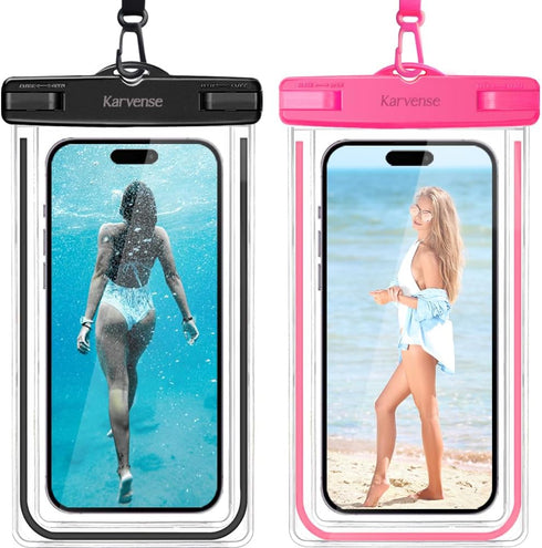 Waterproof Phone Pouch, Waterproof Phone Case, Water Proof Phone Pouch for iPhone 14 13 12 Pro Max & Samsung Galaxy, Cell Phone up to 6.9", IPX8 C...