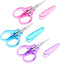 3Pcs Small Craft Scissors, Mini All Purpose Scissors with Cover Stainless Steel 3In Tiny Travel Scissors Portable Straight Fine Tips Scissors Set ...