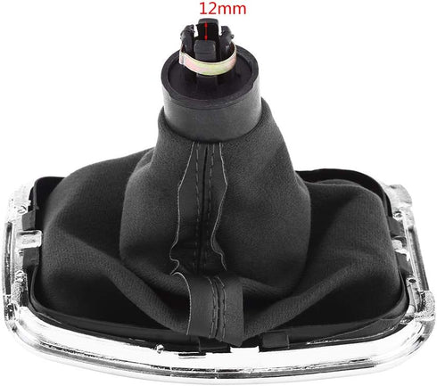 Qiilu 5 Speed Car Gear Shift Knob Gearstick Gaiter Boot Manual Shift Boot Kit for Golf4/Jetta/ 1999-2004...