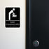 Baby Changing Area Sign for Business, ADA Compliant Braille Restroom Sign, 8.27 x 5.9 inch Diaper Changing Station Sign with Adhesive Back, Black ...