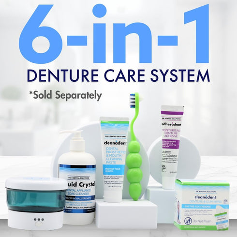 Dr. B Dental Solutions Cleanadent Denture and Gum Toothpaste, ADA Accepted All-Natural Denture Toothpaste for Adults - Removes Odors, Stains and A...