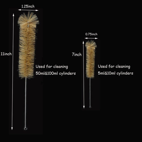 Thick Glass Graduated Measuring Cylinder Set 5ml 10ml 50ml 100ml Glass with Two Brushes...