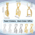 1 Box 30Pcs Jewelry Pinch Bails Snap Bail Hook Pinch Clip Hollow Leaf Curved Clasp Brass Bead Pendant Connector Clips for Jewelry Making Clasps Su...