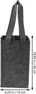 Foldable Tote Bag 4 Bottle Wine Carrier Tote Wine Bottle Bags Felt Wine Carrier Reusable Grocery Bags for Travel Camping and Picnic Dark Grey Coll...