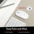 Macally Small Wireless Keyboard and Mouse Combo - Essential Work Duo - 2.4G White Keyboard and Mouse Wireless - 78 Key Quiet Cordless Mouse and Ke...