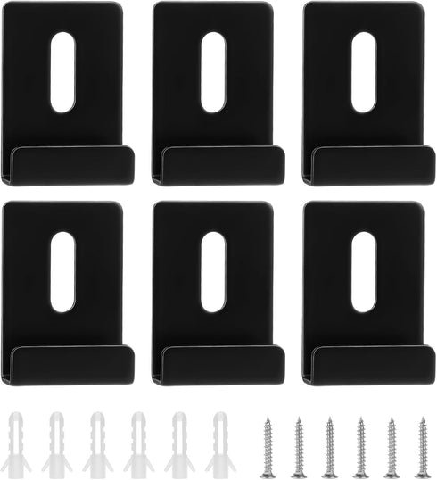 6 PCS Mirror Brackets for Hanging on Wall, Stainless Steel U Wall Mounted Mirror Hanger Fastener Bracket with Screw Heavy Mirror Mounting Hardware...
