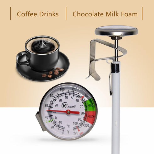 KT THERMO Instand Read 2-Inch Dial Thermometer,Best for The Coffee Drinks,Chocolate Milk Foam...