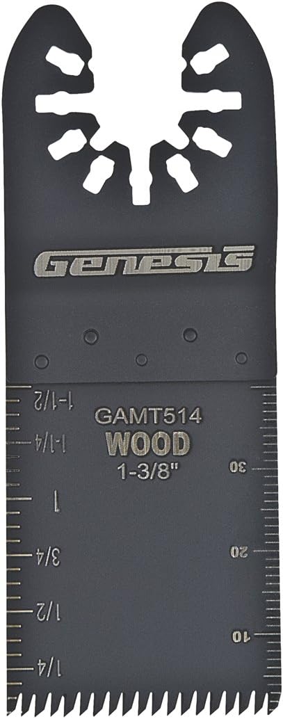 Genesis GAMT514 Universal 1 3/8" Precision Oscillating Multi-Tool Quick-Release Flush Cut Blade...