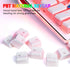 Pudding Keycaps Double Shot PBT Keycap Set with Translucent Layer,for 104 87 61 Keys RGB Backlit Mechanical Keyboards,OEM Profile,US Layout-White...
