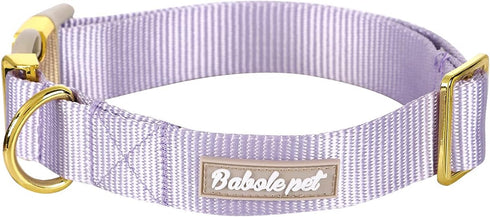 Babole Nylon Dog Collars Lavender for Small Puppy Dog,13 Colors,Adjustable Soft Comfortable Pet Collars with Safety Metal Buckle for Medium Large ...