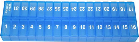AM PM 31 Day Once-a Day Monthly Pill Planner Organizers - Large Compartment Pill Boxes Store Medications for Entire Month Plus Compartment for Ext...