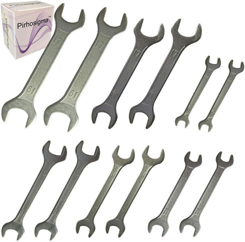 2 sets Double Ended 8 mm thru 19mm Cone Wrench Bicycle Tool Kit Spanner Bike Cycling Multi Set...