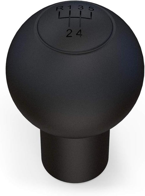 kwmobile Cover Compatible with VW Audi 5-Speed Type-A Round Gear Shift Knob - Silicone Anti Skid Car Manual Stick Shift Gear Knob Cover - Black...