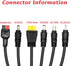 1 to 6 Y Splitter Solar Connector Kit Extension Cable with Female and Male Connectors Solar for Panel Adaptor Kit Tool, 4 Feet Solar Connector Ext...