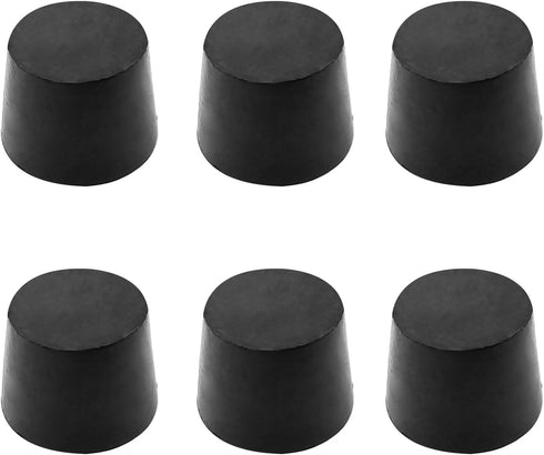 AnRui 6 Pack Solid Rubber Stoppers Tapered Lab Seal Plug 42mm to 50mm Test Tubes Bungs Stopper for Industrial, Laboratory, Home Use...