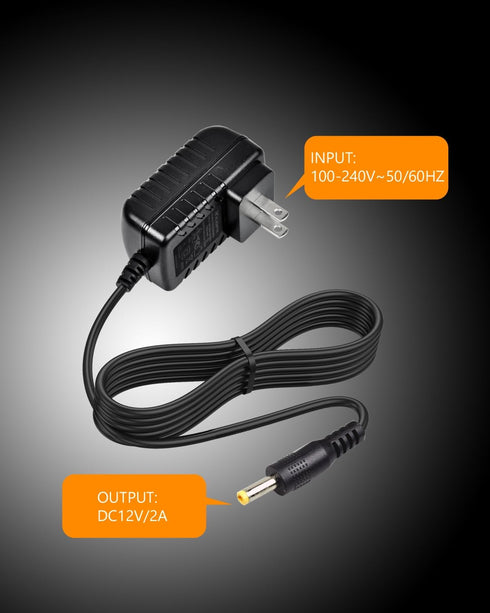 Wall Charger for Portable DVD Player, Replacement AC-DC Power Adapter for Sylvania/DBPOWER/HDJUNTUNKOR/WONNIE/UEME Portable DVD Players, Power Sup...
