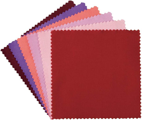 Connecting Threads Color Wheel Solid 43 pcs 100% Cotton Precut Cotton Quilting Fabric Bundle 5" Charm Squares (Warm)...