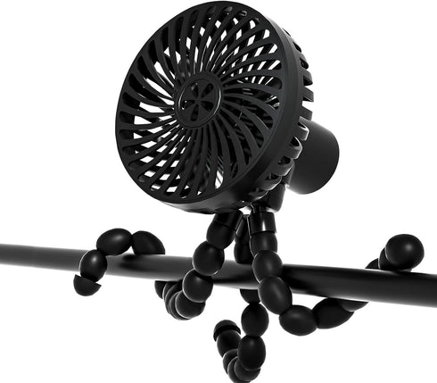 Portable Baby Stroller Fan, with Flex Tripod, 20 Hours Working Time, 3 Speeds, Handheld Personal Fan For Car Seat, Treadmill, Outdoor (Black)...