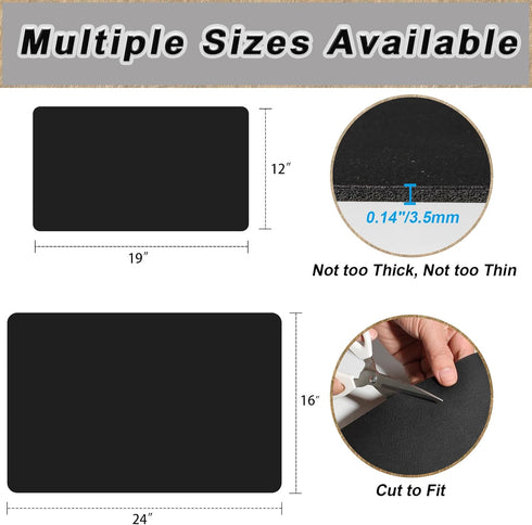 Coffee Mat Black Large Dish Drying Mat for Kitchen Counter, Hide Stain Absorbent Coffee Bar Mat Spill Mat, Coffee Maker Station Pot Mat for Counte...