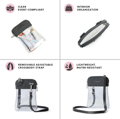 Baggallini Stadium Clear Bryant Crossbody...