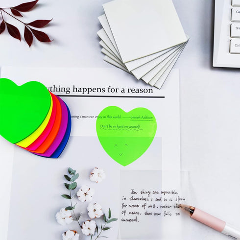 Transparent Sticky Notes Set, 600 Sheets 12 Pads Clear Sticky Notes for annotating Message Reminder, Colorful Translucent Self-Sticky Note (3" x 3...
