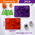 2 Pack Halloween Silicone Cake Molds Skull Pumpkin Ghost Bat Silicone Mold for Aromatherapy Candles Chocolate Candy Gummy Crayon Soap Cake Cupcake...