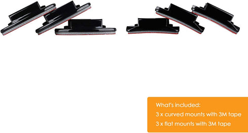 Sametop Helmet Adhesive Sticky Mounts Curved Attachment Flat 3M Mount Compatible with GoPro Hero 12 11 10 Max 9 8 7 6 5 4 Session DJI Osmo Action ...