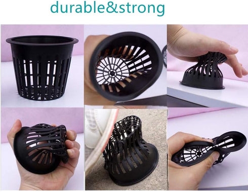 100PCS 2 Inch Garden Slotted Mesh Net Cups, Round Heavy Duty Net Cups Pots for, Hydroponics Slotted Mesh…...