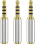 D & K Exclusives Gold Plated 3.5mm Male to 2.5mm Female Audio Headset Converter, 3 Pack...