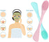 MSQ Silicone Face Mask Brush, Soft Facial Cleansing Scrubber, 2 Pack Double-End Facial Mask Brush for Mud, Clay, Charcoal Mixed Mask, DIY, Skincar...