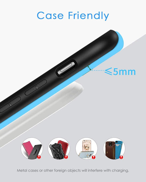 NANAMI Upgraded Fast Wireless Charger, Qi-Certified Wireless Charging Stand for iPhone 15/15 Plus/15 Pro 15 Pro Max/14/14 Pro/13/12/12 Pro & Qi Ch...