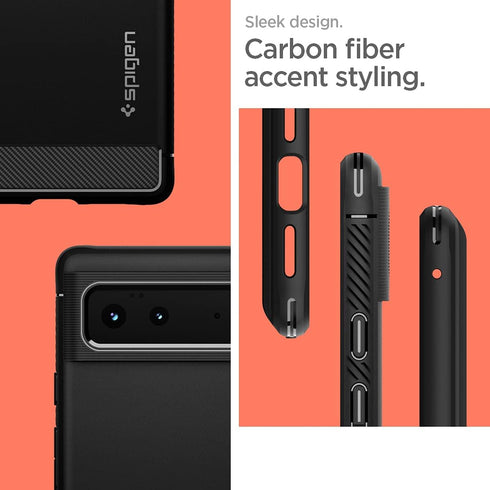 Spigen Rugged Armor Designed for Google Pixel 6 Case (2021) - Matte Black...