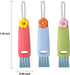3 Pack 3 in 1 Multifunctional Cup Lid Cleaning Brush, Water Bottle Cleaner Brush Crevice Cleaning Brush for Bottle Gap Tight Spaces Cup...