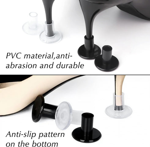 High Heel Protectors, 8 Pairs Heel Stoppers & Heel Repair Caps - 4 Sizes Shoe Heel Cover for Women Perfect for Weddings, Grass, Gravel, Wetlands(X...