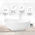 Posh Setting Square Plastic Serving Bowls, Small White Plastic Candy Bowls, 4 Pack Plastic Disposable Party Snack, Buffet, Chips, or Salad Bowl, H...