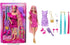 Barbie Doll with Extra-Long Blonde Rainbow Hair & Color-Block Polka Dot Dress, Plus 10 Hair & Fashion Accessories...