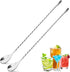 2Pcs Cocktail Spoon Long Handle Bar Spoon - 12" Metal Spoons Drink Mixers for Cocktails Stainless Steel Spoons Stirring Spoons for Coffee Bar Acce...