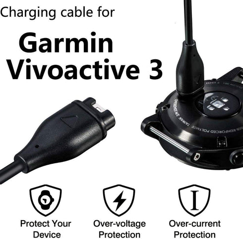E ECSEM Compatible for Garmin Vivoactive 3 Vivoactive 4 4S Vivoactive 5 Charger Replacement USB Data Charging Clip for Vivoactive 3 GPS Smartwatch...