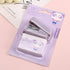 Purple Mini Stapler Set with 400 Standard Staples Cute Stapler Includes Built-in Staple Remover Morandi Color Stapler Set for Learning Home Office...