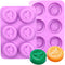 2Pcs Bee Silicone Molds Round Honeybee Silicone Mold for Making Homemade Soap, Lotion Bar, Jello, Bath Bomb, Beeswax Candle, Resin, and Baking Muf...