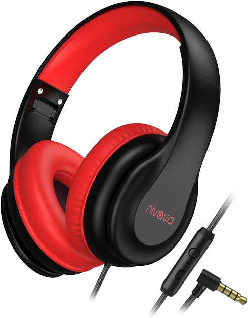 Kids Headphones with Microphone for School K15 Wired Headphones for Kids with Share Port 85dB/94dB Safe Volume Limit, Foldable Boys Girls Headphon...