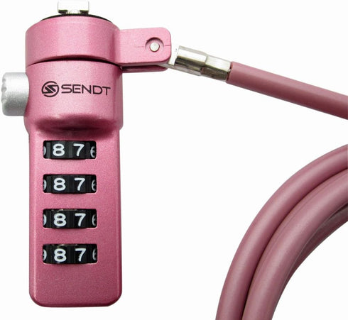 Sendt Pink Notebook/Laptop Combination Lock Security Cable...