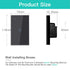 BSEED Smart Water Heater Switch,Work with Amazon Alexa,Google Assistant,WiFi Touch Switch with Smart Life APP Control and Timing Function,20A Blac...