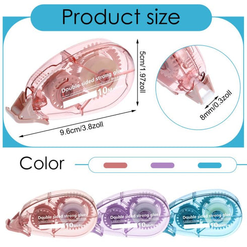 6 Pack Scrapbook Tape Double Sided Tape Roller Scrapbooking Supplies Glue Tape, Double Sided Tape for Crafts Journaling Gift Wrapping...