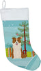 Caroline's Treasures BB4244CS Merry Christmas Tree Border Collie Red White Christmas Stocking Fireplace Hanging Stockings Christmas Season Party D...