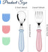 12 Pack Toddler Spoons and Forks Stainless Steel Baby Utensils Kids Cutlery Toddler Silverware Set with Round Handle for Self Feeding Safe Flatwar...