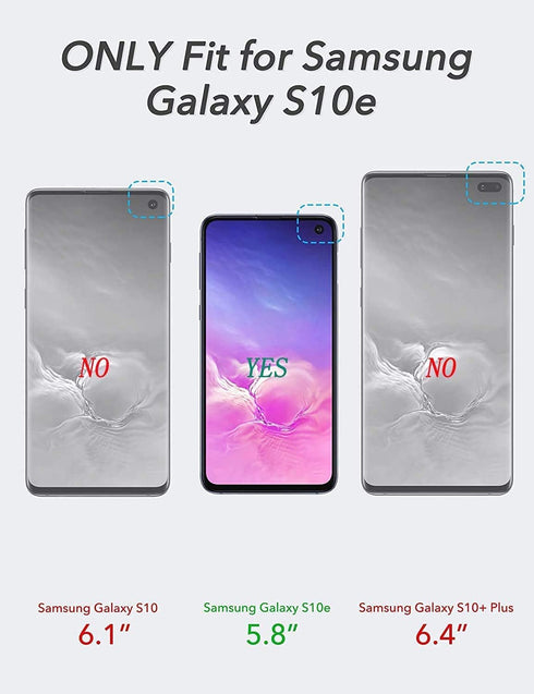 YmhxcY Galaxy S10E Case Samsung S10E Case with HD Screen Protector, Armor Grade Cases with Rotating Holder Kickstand Non-Slip Hybrid Rugged Phone ...