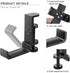 all aluminum foldable headphone holder for desk, headphone hook for desk,backpack hook for desk,space save universal headphone stand for gaming PC...