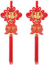 2 Pack Chinese Knot Tassel New Year Decoration Traditional Red Lucky Oriental Pendant Ornaments for New Year's Gifts, Chinese Spring Festival and ...